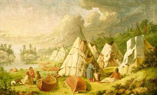 Paul Kane Indian encampment on Lake Huron china oil painting image